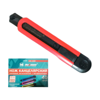 Нож канцелярский 18 мм, усиленный, лезвие SK5, с автофиксатором, микс цветов, "MAXIMUM" MX 14688